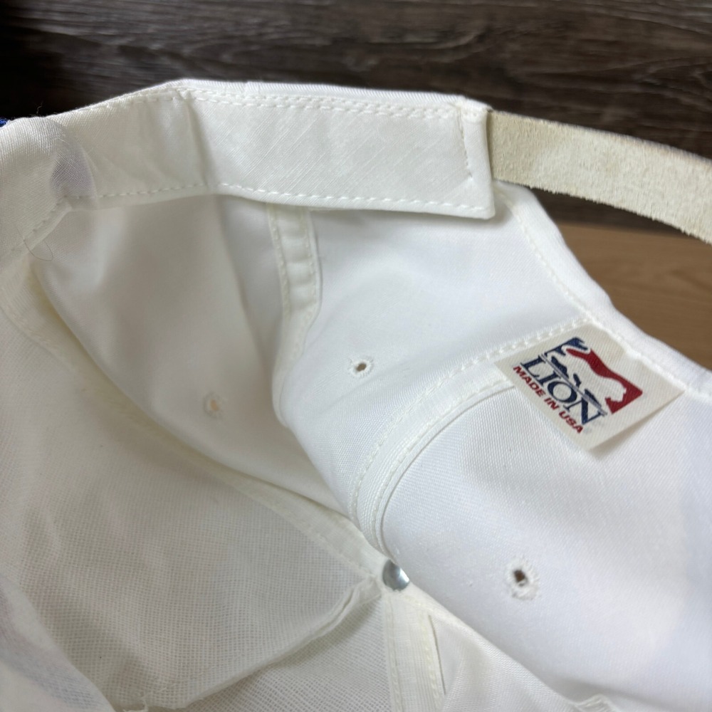 Vintage Chemical Leaman Hat Cap Strap Back White Trucker Adjustable - Picture 9 of 10